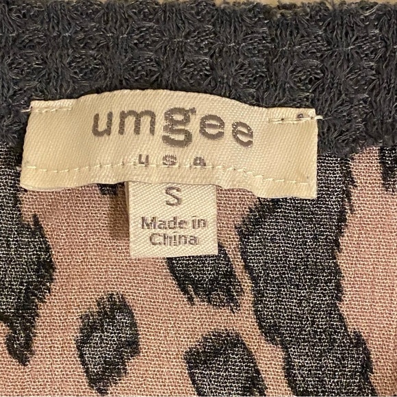 Umgee Women’s Waffle Knit Long  Sleeve Mixed Pattern Boho Peasant Size S - Picture 2 of 10